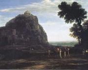 Claude Lorrain View of Delphi with a Procession (mk17) oil painting reproduction